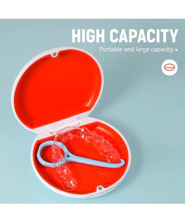 Annhua Retainer Case Denture Container Mouthguard Storage Box with Magnetic Closure False Teeth Container Denture Box Blue - Buy Online on SooperMarket.com