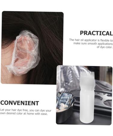 Amosfun 1 Set Hair Bleach Kit Root Comb Applicator Bottle Ear Protectors Shower Caps Clear Gloves Shower Cap Ear Muffs White Lecythus Portable 6.9x4.8cm White - Buy Online on SooperMarket.com