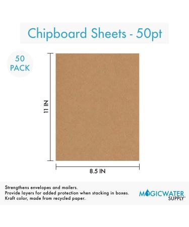 50 Chipboard Sheets 8.5x11 inch - 50pt Heavy Weight Brown Kraft Cardboard for Scrapbooking & Picture Frames | .050 Caliper Thick Paper Board - Buy Online on SooperMarket.com
