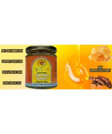 Organic Turmeric Honey Infused with UK Borage - Anti-Inflammatory & Anti-Aging | Shakra Health - Buy Online on SooperMarket.com