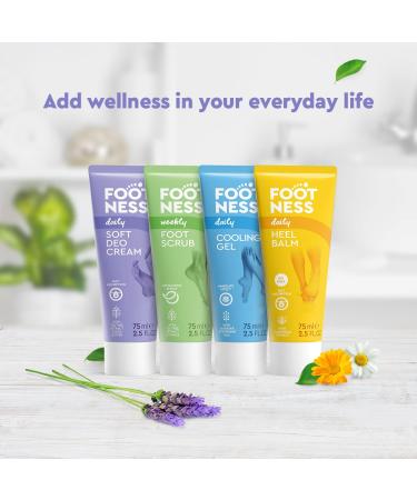 FOOTNESS Soft Deo Foot Cream - 3 in 1 Moisturizer for Silky Soft Deodorized Feet - 75 ml - Buy Online on SooperMarket.com