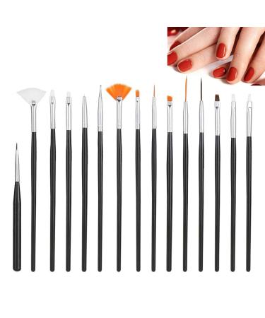 15pcs Painting Brush Set - DIY Nail Art Manicure Tools for Detailed Dotting & Line Drawing - International Shipping Available - Buy Online on SooperMarket.com
