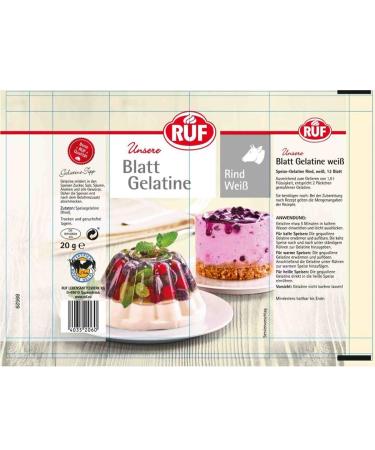 Halal Beef Leaf Gelatin - 100% Cattle Gluten-Free Perfect for Gummies & Desserts - 12 Leaves (2-Pack) - International Shipping Available - Buy Online on SooperMarket.com