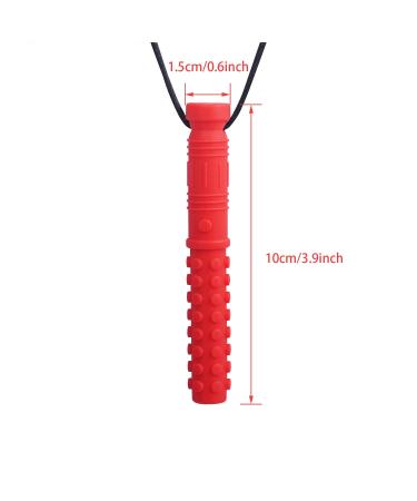 Sensory Chew Necklace for Autism & ADHD - 2 Pack Soft BPA-Free Silicone Teething Necklace for Children with Anxiety - Seeway Chewy Necklace - Buy Online on SooperMarket.com