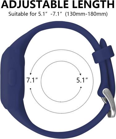 Vanet 4 Pack Compatible with Garmin Vivofit Jr 3 Bands for Kids Soft Silicone Sport Breathable Bands Adjustable Replacement for Girls Boys Black/Navy/Red/Orange - Buy Online on SooperMarket.com