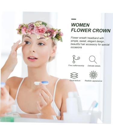 FOYTOKI Bridal Flower Headband Flower Crown for Flower Crown Hairband Bride Flower Crown Flower Crown for Women Flower Crown Garland Floral Crown Bridal Flower Crown - Buy Online on SooperMarket.com
