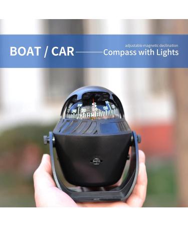 Gugxiom Electronic Digital Boat Compass with Led Light - Ideal for Car, Watercraft, Boat, Caravan - Perfect for Outdoor Activities - Buy Online on SooperMarket.com