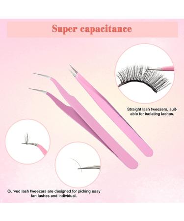 325 PCS Professional Lash Extension Supplies Kit - Pink | Lash Fan Clusters, Glue, Remover, Tweezers | Ideal for Beginners - Buy Online on SooperMarket.com