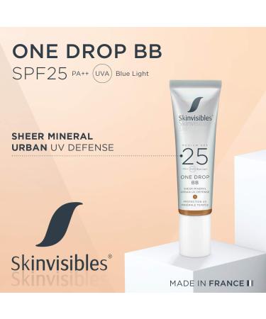 Skinvisibles One Drop BB Ebony SPF 25 | Matte Mineral BB Cream for All Skin Types | Vegan Non-Comedogenic & Cruelty-Free | 30ml - Buy Online on SooperMarket.com