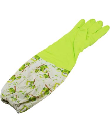 TRIXES Long Green Rubber Pond and Drain Gloves - Heavy Duty Waterproof for Household & Garden Chores - Buy Online on SooperMarket.com