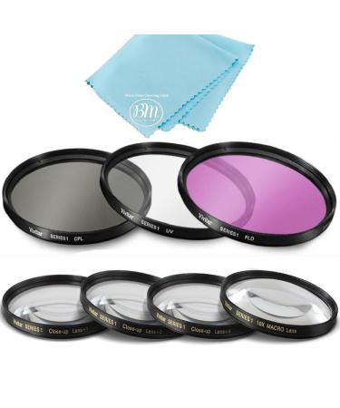 77mm 7 Piece Filter Set for Nikon for Nikon 300mm f/4E, 12-24mm, 16-35mm, 17-55mm, 18-35mm, 18-300mm, 24-70mm, 24-120mm, 28-300mm - Includes 3 PC Filter Kit (UV-CPL-FLD) and 4 PC Close Up Filter Set