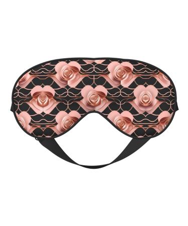 Rose Gold Pattern Backgrounds Soft Sleep Eye Mask Female Breathable Eye Patch Perfect for Travel and Relaxation
