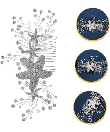 FOYTOKI Starfish Hair Comb Hair Comb Hair Comb Accessory Bridal Hair Comb Hair Side Combs Bridal Headpieces for Wedding Decorative Hair Combs Wedding Hair Accessories for Brides - Buy Online on SooperMarket.com