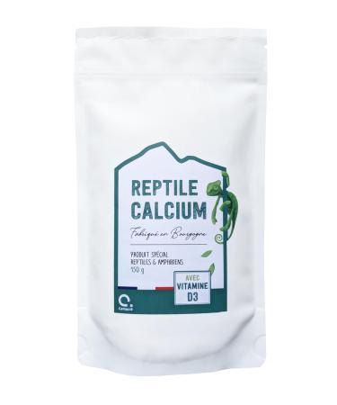 ReptileCalcium - 150 g - Made in Burgundy - Special product for reptiles and amphibians - with vitamin D3 - calcium for reptiles