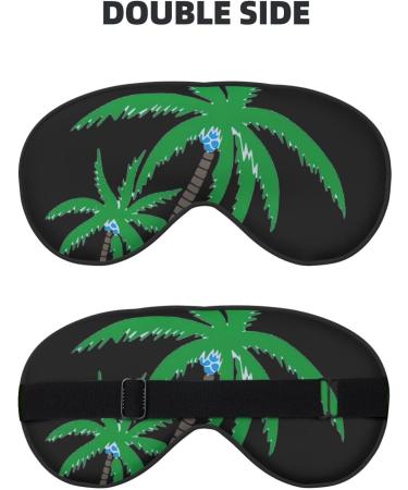 SSIMOO Coconut Tree Soft Sleep Eye Mask | Breathable Eye Patch for Women | Perfect for Travel & Relaxation - Black - Buy Online on SooperMarket.com
