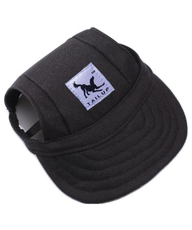 Itoda baseball caps Small dog dog cap with ear holes baseball summer baseball cap adjustable dog hat puppy sports cap sun protection sun hat cat hat hate cap outdoor l black