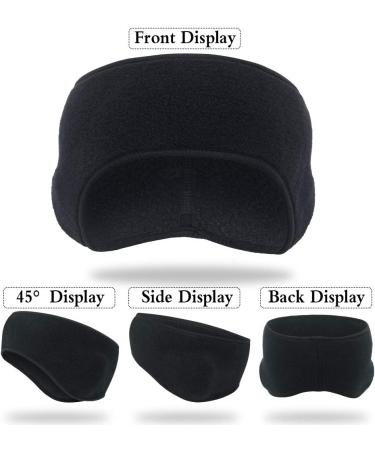 Hasagei Winter Headband - Thermal Ear Warmer for Men & Women | Sports Bandana for Jogging Hiking Cycling & Motorcycle Riding - Black & Polar Fleece - Buy Online on SooperMarket.com