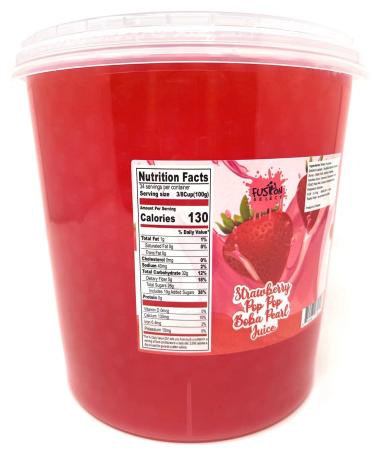 Fusion Select Bursting Boba Popping Pearls Strawberry Flavor - 112.64 oz | Fruit Tea Toppings - Buy Online on SooperMarket.com