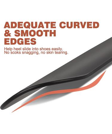 NINEMAX Long Handle Metal Shoe Horn for Seniors - 16.5 Boot Horn with Leather Handle for Men & Women - Buy Online on SooperMarket.com