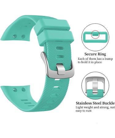 Watbro Compatible with Garmin Forerunner 45 Band  Soft Silicone Sport Replacement Watch Band  Fitness Strap Bracelet Wristband for Garmin Forerunner 45 Smartwatch Pink+Teal+Orange - Buy Online on SooperMarket.com