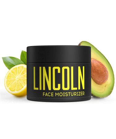 LINCOLN Natural Face Moisturiser For Men - Mens Moisturiser For Acne Prone Skin - Mens Face Moisturiser For Dry Skin & Oily Skin Moisturiser - Mens Face Cream & Moisturiser Face Cream for Men 100g