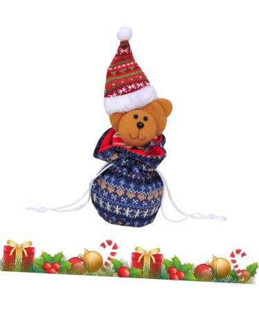 KOMBIUDA 1pc Christmas Candy Portable Storage Ornament Hanging Bag Little Knitted Bear Adorable Kids Bags - Buy Online on SooperMarket.com