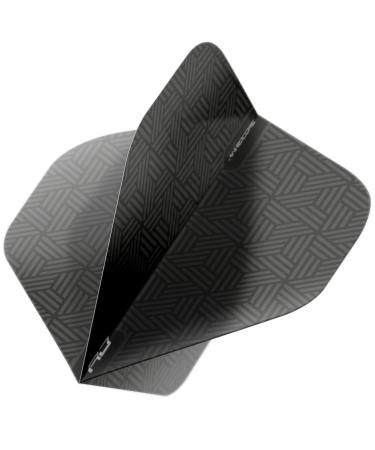 RED DRAGON Hardcore XT Patterned Extra Thick Standard Dart Flights - 5 Sets Per Pack (15 Dart Flights in Total) Black
