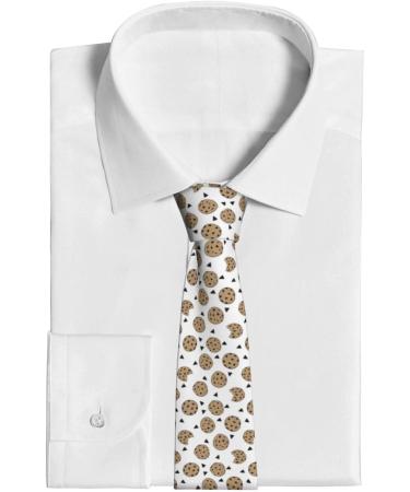 LamaMe Cookies Food Chocolate Chip Biscuits Anti-Floating Buckle Design Tie For Daily Work Wedding Banquet Dress With Holiday Birthday Gift - Buy Online on SooperMarket.com