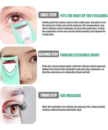 kawehiop Eyelash Heating Curler Portable Electric Hand Held 40 Eyelashes Extension Clip Battery Operated Makeup Curling Girls - Buy Online on SooperMarket.com