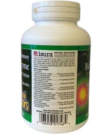 Natural Factors Multi Enzyme Full Spectrum 120 Capsules - Buy Online on SooperMarket.com