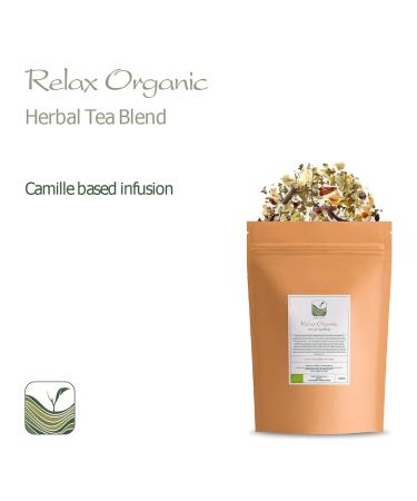 Organic Chamomile Herbal Tea - Relaxation & Stress Relief - 200g Loose Leaf Blend - Buy Online on SooperMarket.com