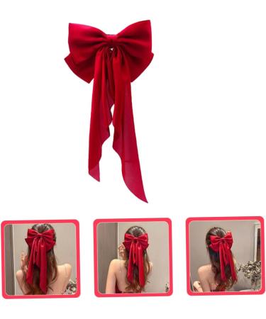 Gogogmee Satin Ribbon Hairpin Barrettes for Thick Hair Large Hair Bows for Big Hair Bows for Teen Hair Clips Barrettes Ponytail Clip Barrettes for Teen Hair Ribbon - Buy Online on SooperMarket.com