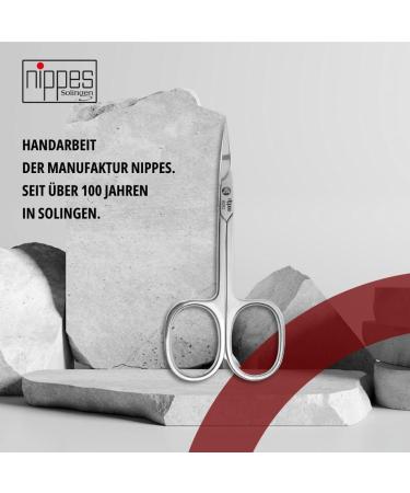 nippes Solingen Cuticle Scissors with Curved Tip for Left-Handed Users Nickel-Plated 9 cm with Clasp Straw and Hardened Tip Pedicure and Manicure for Removing Unnecessary Cuticles - Buy Online on SooperMarket.com