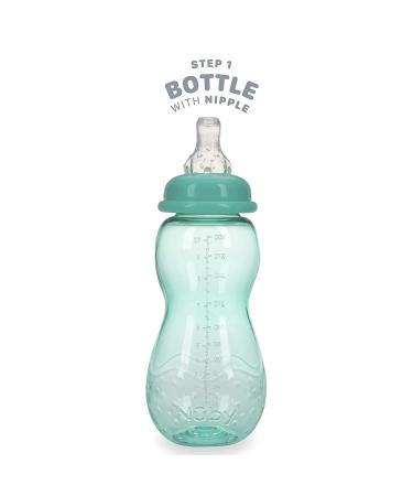 Nuby 3 Stage Ultra Durable Tritan No-Spill Bottle to Cup 10 Oz Teal 80387 - Buy Online on SooperMarket.com