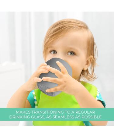 Sperric Silicone Mini Cups for Toddlers - 2 Pack, 4.5 oz - Light Blue/Cool Gray - Buy Online on SooperMarket.com