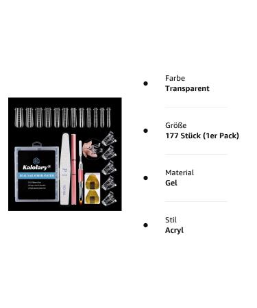 Kalolary Dual Nail Forms Set - 120Pcs Gel Nail Extension Mold Tips Nail Art Stickers Dual-Ended Brush Nail File & Clips for Acrylic Square Extensions - Perfect for Nail Art Enthusiasts - Buy Online on SooperMarket.com