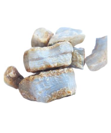 Crystal Rough Natural Crystal Rough Natural Blue Agate Stone Turkey Blue Chalcedony Rough Stone Blue Stone Jewelry Processing Raw Materials Home Decoration (Color : Sky Blue Size : Random)