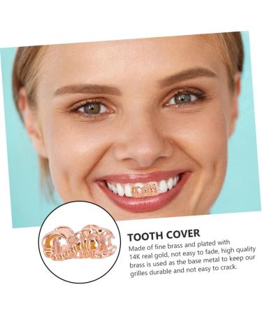 Gogogmee 1pc Scorpion Single Braces Hip Hop Costume Funny Party Dentures Photo Dentures Props 14k Toy Fashion 2X1cm Golden - Buy Online on SooperMarket.com