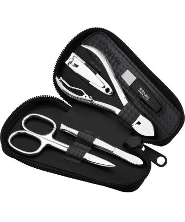 Marqus nail set men and women 5 part - filing from Solingen - Manicure set men and women nailetui men and women - nessesair - manicure set men and women - manicure set travel carbon