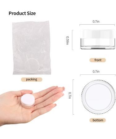 60 Pieces Pamiyo 5ml Clear Jaws Crucible Set - Empty Transparent Cream Can with Screw Cap for Lotion Mini Candles & Cosmetics - Buy Online on SooperMarket.com
