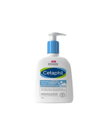 Cetaphil Hydrating Foaming Cream Cleanser 236ml Face Wash with Niacinamide for Normal Dry or Sensitive Skin Vegan-Friendly