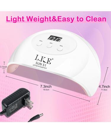 72W UV Nail Lamp for Gel Nails LKE LED Nail Dryer with Timer & Auto Sensor | Professional Nail Art Tools - Buy Online on SooperMarket.com