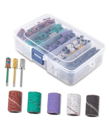 1 Set Nail Polish Set Nail Art Tools Sanding Bits for Nail Drill White Sanding Bands for Nail Drill Manicure Buffing Fine Grit Sanding Bands for Nail Drill Nail Sanding Bands Alloy Gogogmee