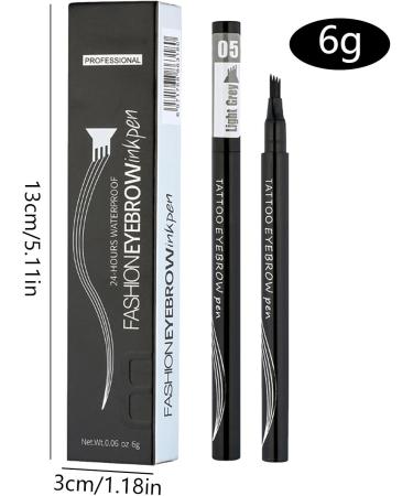 Eyebrow Waterproof Multi-Fork Pencils for Realistic Eyebrow Makeup Daily Eyebrow Makeup Supplies for Home Working Dating Traveling Gathering Dalynn 5# light gray - Buy Online on SooperMarket.com