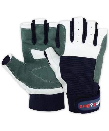 MRX Sailing Gloves for Men & Women - Paddle, Row, Fish & Ski with Comfort | Short Finger Kayaking Gloves in Blue, Grey & White - Large - Buy Online on SooperMarket.com
