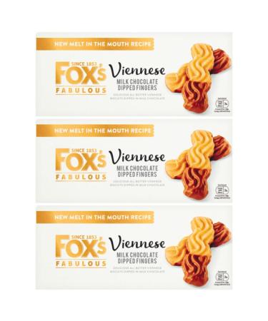 Milk Chocolate Biscuits Bundle With Fox's Viennese Milk Chocolate Dipped Fingers 105g (3 Pack)