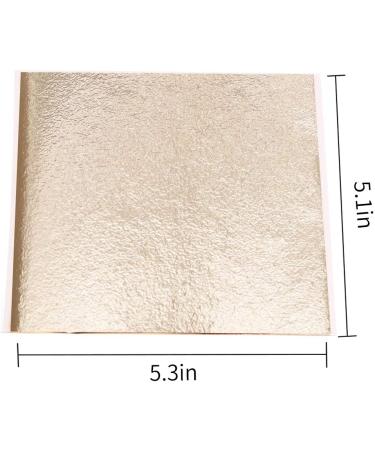 KINNO Imitation Gold Foil Sheets - 100 Sheets for Arts, Crafts, and Gilding - 5.1x5.3 Inches - Buy Online on SooperMarket.com