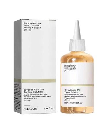 Glycolic Acid 7% Toning Resurfacing Solution Glycolic Acid 7% Toning Solution Glycolic Sour 7% Toner Glycolic Acid Toner for Blemishes and Acne Prevents Skin Aging Strengthen Your Skin