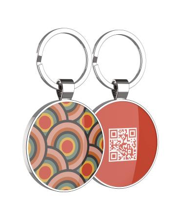DISONTAG QR code Dog brand ID personalized social online page-free online pet profile modifiable control of the privacy nois app required (round) A2
