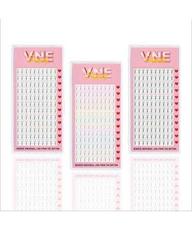 VNE Mixed Colorful Lash Extensions - Premade Volume & Mega Volume Fans | 6D C Curl | Pink Red Yellow Green Orange Purple Blue Brown - Shop Internationally - Buy Online on SooperMarket.com
